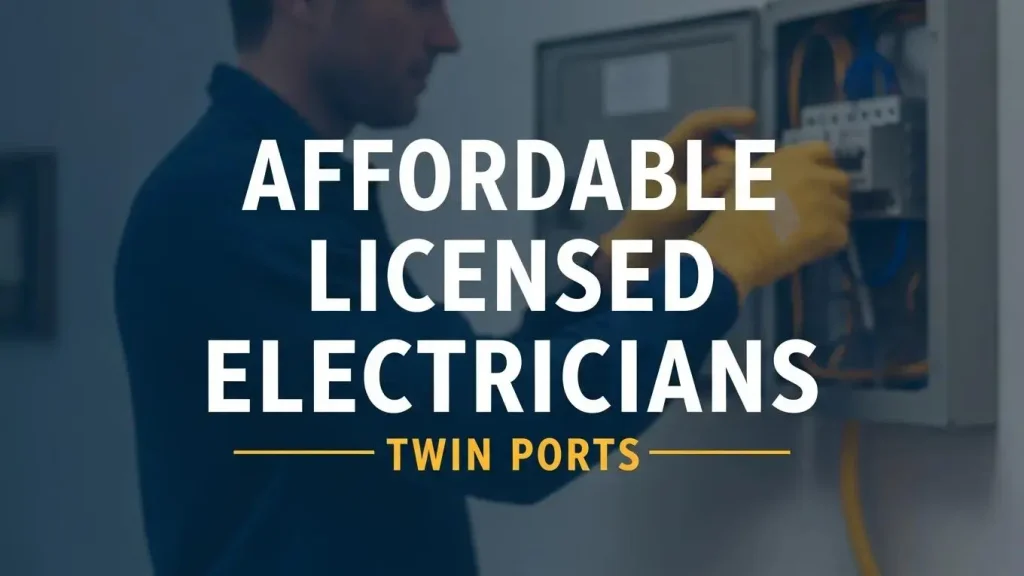 Affordable licensed electricians working on electrical panel in the Twin Ports area.